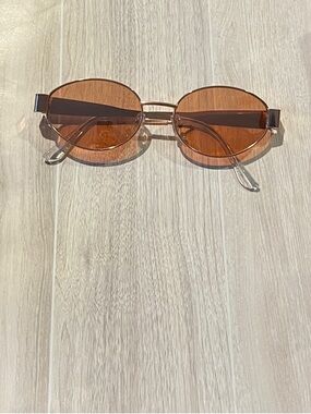Free People Oval coral Lens Sunglasses Retro 1970’s style rose gold Metal Frames